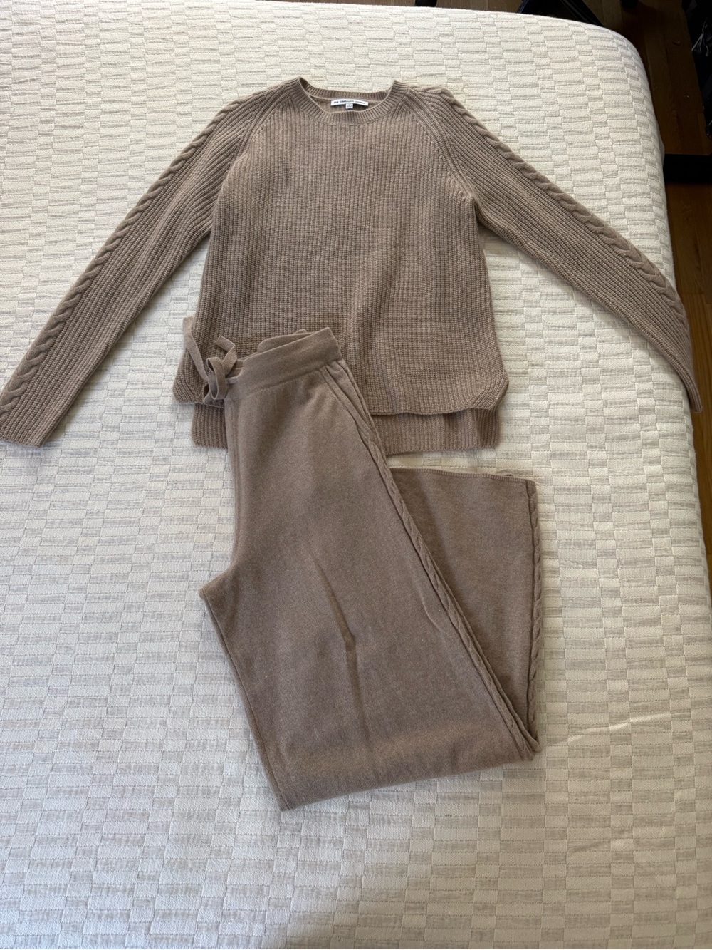 Cashmere Sweater Set in Taupe